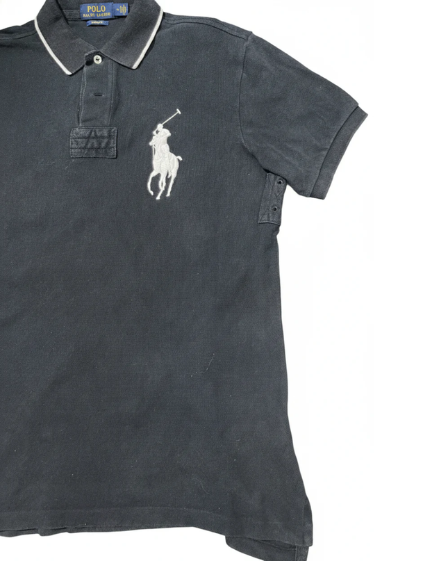 Polo Ralph Lauren Black Big Pony Custom Fit Polo Shirt