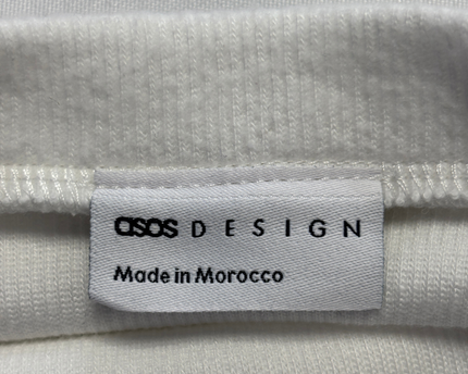 ASOS White Ribbed Crew Neck Sweatshirt