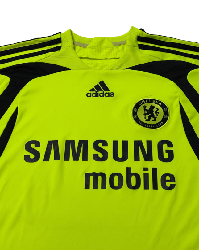 Adidas Chelsea FC 2007-08 Samsung Mobile Neon Yellow Jersey