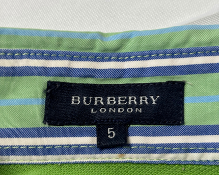 Burberry Green Short Sleeve Polo Shirt