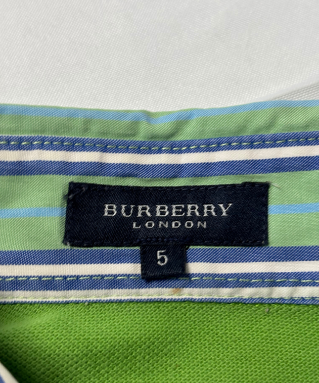 Burberry Green Short Sleeve Polo Shirt