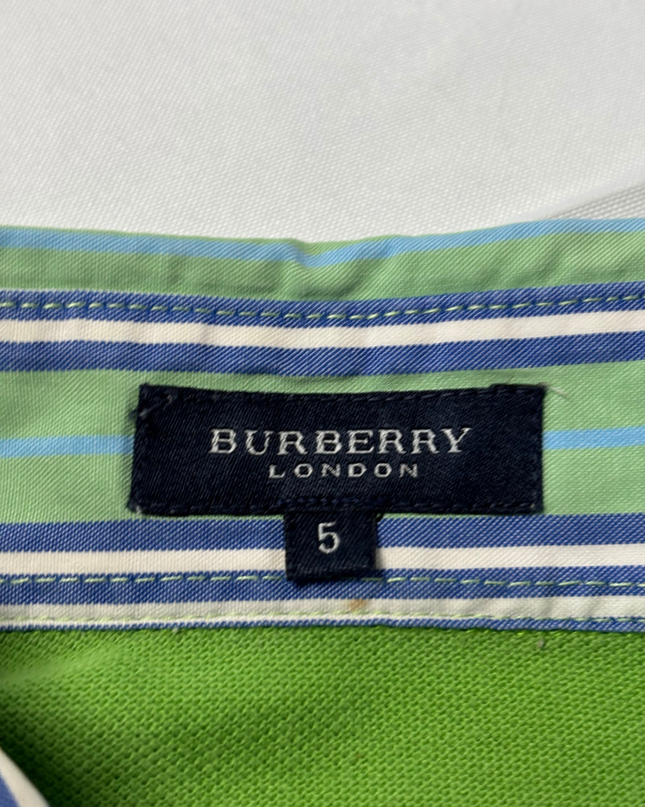 Burberry Green Short Sleeve Polo Shirt
