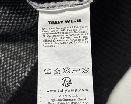 TALLY WEiJL Black Argyle Mock Neck Sweater