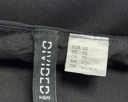 H&M Divided Black Fitted Longline Waistcoat