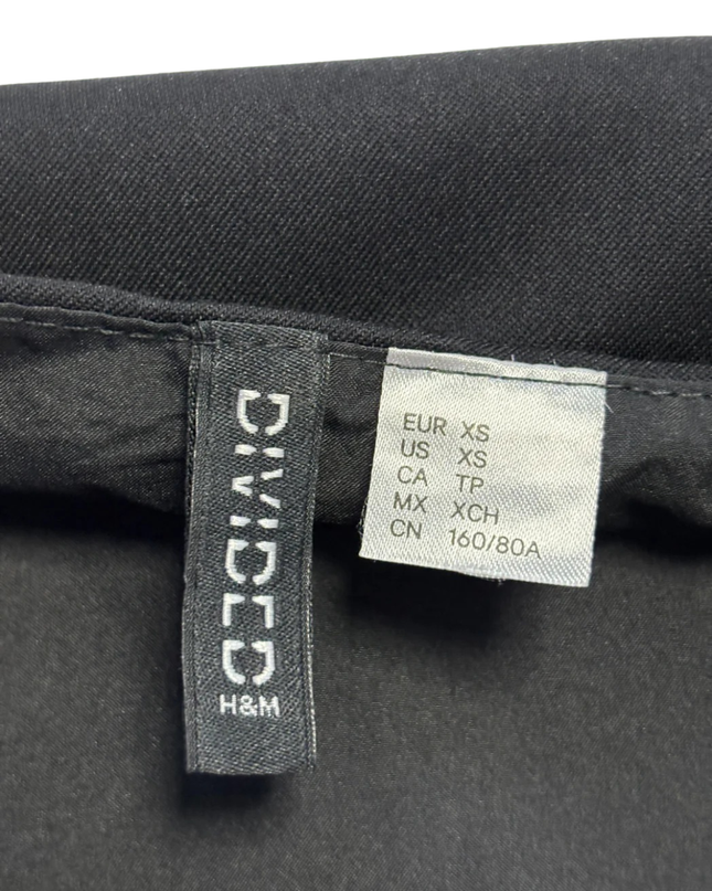 H&M Divided Black Fitted Longline Waistcoat