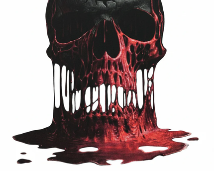 Spiral Black Horror Skull & Bleeding Eye Gothic Graphic Tee