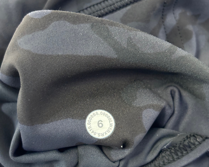 Lululemon Black Camo Performance High-Waist Leggings with Pockets