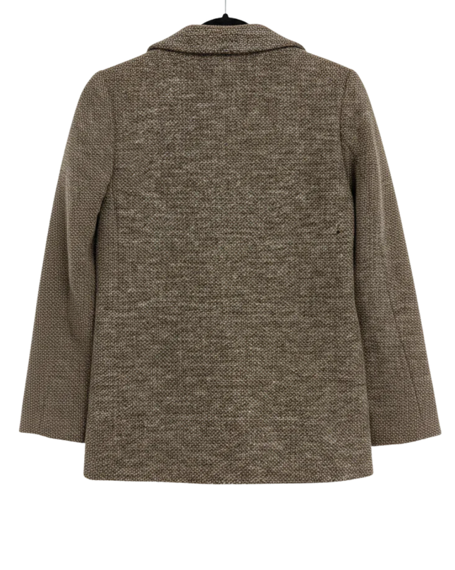 Forever 21 Brown Textured Double-Breasted Winter Coat