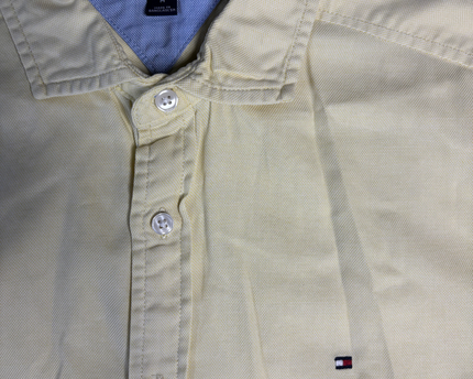 Tommy Hilfiger Men's Classic Yellow Long Sleeve Button-Down Shirt