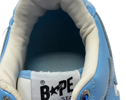 BAPE Blue Patent Leather Bape Sta Low-Top Sneakers