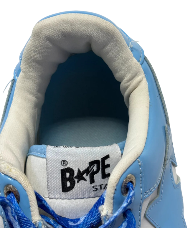 BAPE Blue Patent Leather Bape Sta Low-Top Sneakers