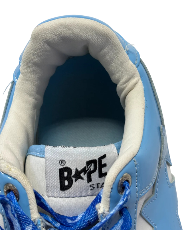 BAPE Blue Patent Leather Bape Sta Low-Top Sneakers