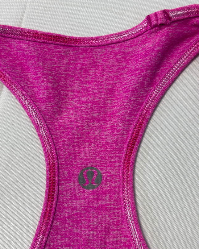 Lululemon Heathered Pink Racerback Athletic Tank Top