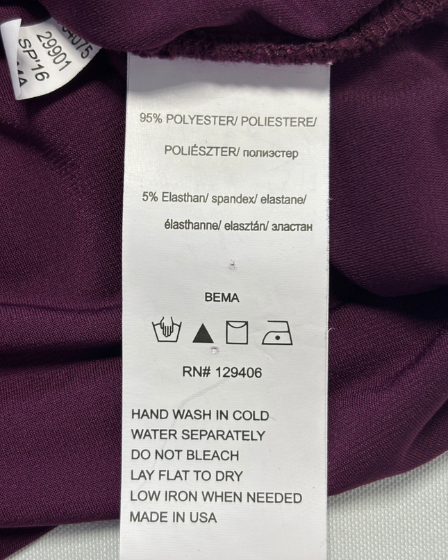 VENUS Purple V-Neck Ruched Sleeveless Top