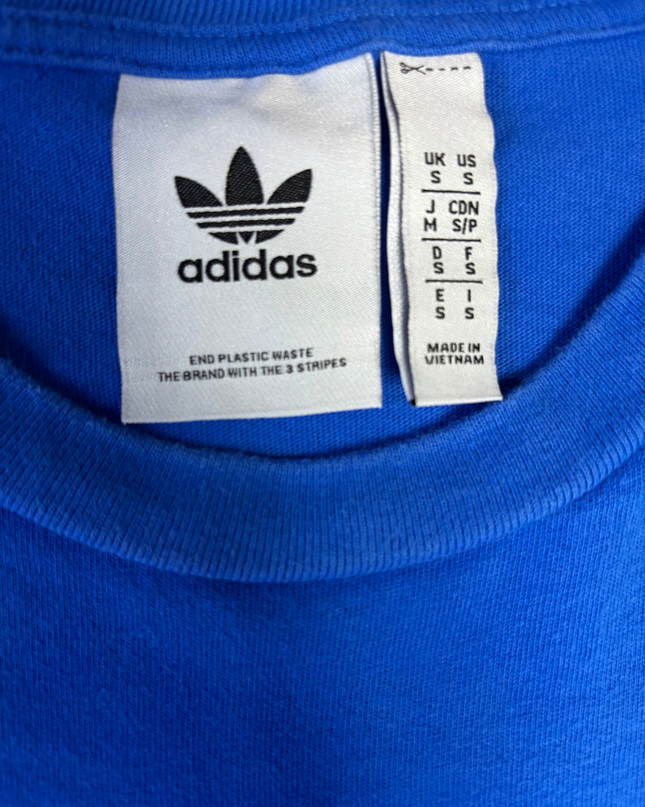 Adidas Blue 3-Stripe Tricolor Trefoil T-Shirt