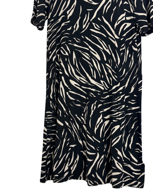 M&S Collection Black Zebra Print Short Sleeve Dress