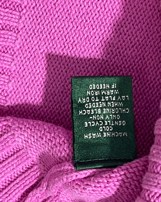 Lauren Ralph Lauren Pink Shawl Collar Cotton Cardigan
