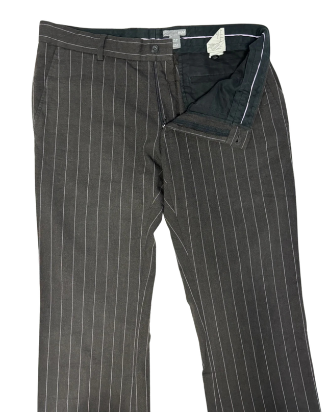 H&M Black Pinstripe Tailored Dress Pants