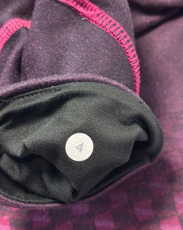 Lululemon Dark Purple/Pink Pixelated Pattern Athletic Leggings