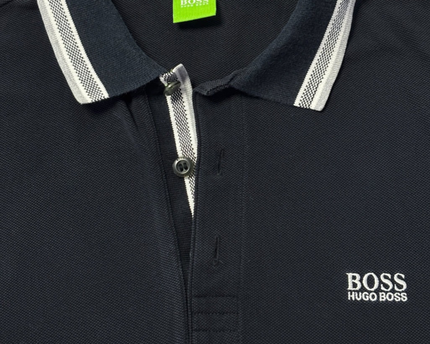 Hugo Boss Navy Blue Regular Fit Cotton Polo Shirt