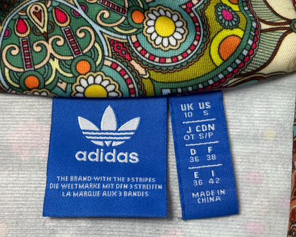 Adidas Multicolor Floral and Paisley Print Sports Track Jacket