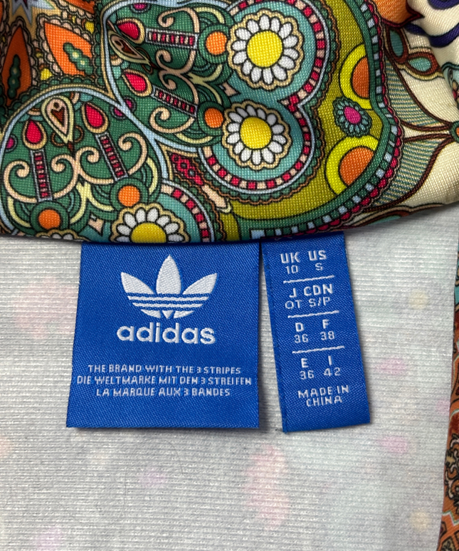 Adidas Multicolor Floral and Paisley Print Sports Track Jacket