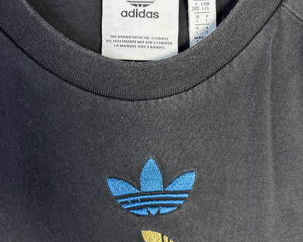 Adidas Black Triple Trefoil Logo Raglan T-Shirt