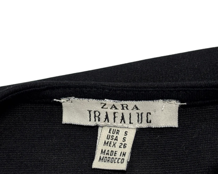 Zara Trafaluc Black Zip-Front Mini Dress