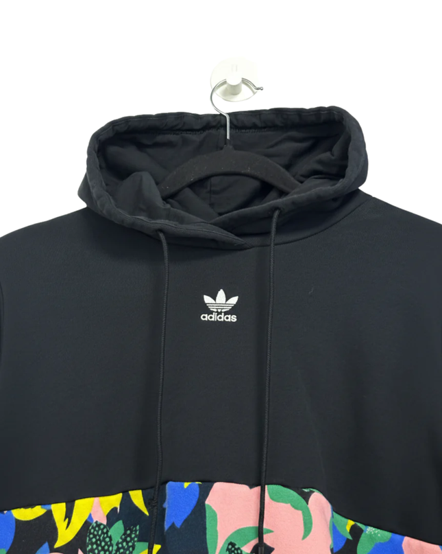 Adidas Black/Multicolor Floral Her Studio London Cropped Hoodie