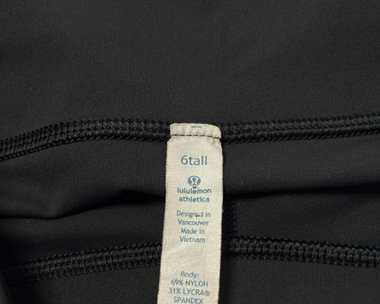 Lululemon Athletica Black High-Performance Tight Fit Athletic Shorts