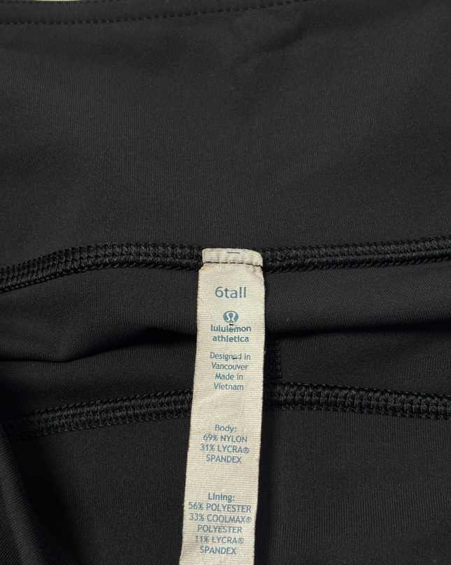 Lululemon Athletica Black High-Performance Tight Fit Athletic Shorts