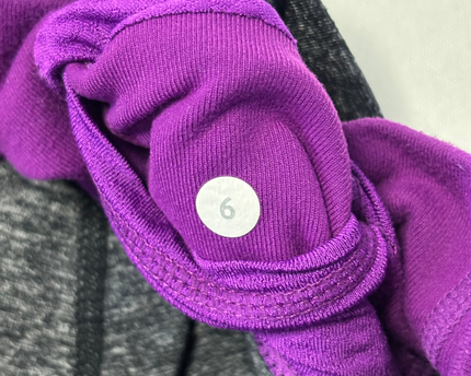 Lululemon Activewear Charcoal Grey/Purple Cropped Leggings