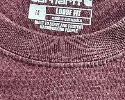 Carhartt Maroon Loose Fit Pocket T-Shirt