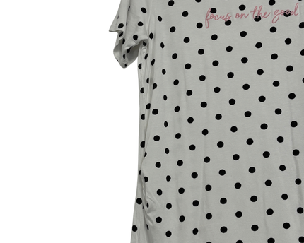 Dorothy Perkins White/Black Polka Dot Maternity T-Shirt
