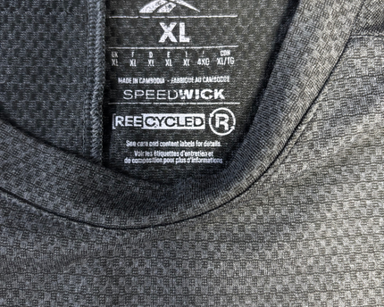 Reebok Charcoal Speedwick Performance Sports T-Shirt