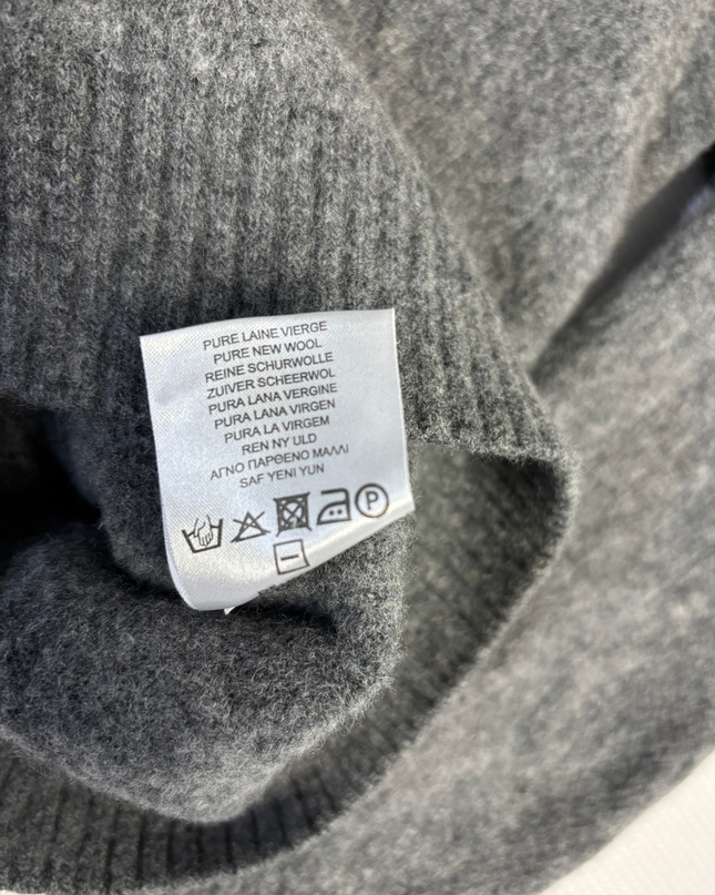 Lacoste Grey Pure New Wool Crewneck Sweater