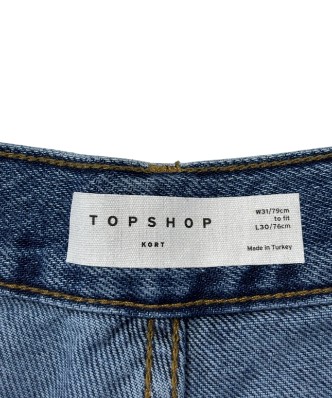 Topshop Blue Kort Straight Leg Jeans W/Tags