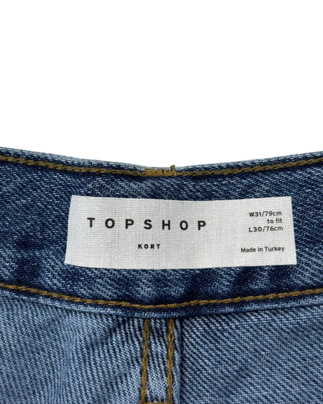 Topshop Blue Kort Straight Leg Jeans W/Tags