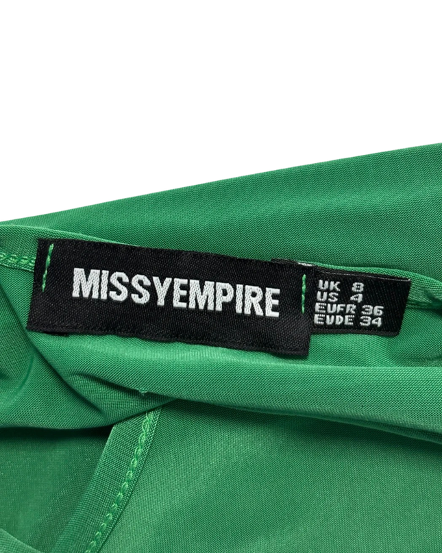MISSYEMPIRE Green Cut-Out Detail Long Sleeve Mini Dress