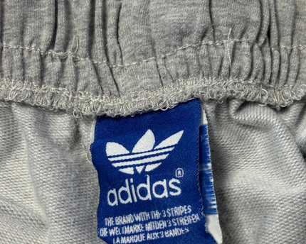 Adidas Grey Trefoil Taped Side Athletic Shorts