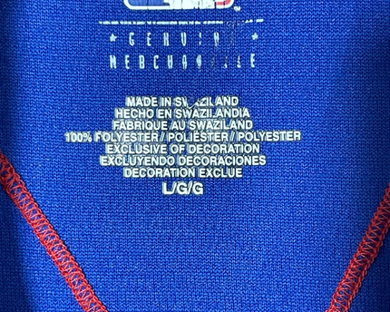 MLB Genuine Merchandise Blue/Red Chicago Cubs Baseball Jersey