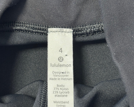 Lululemon Black High-Rise Performance Sports Shorts