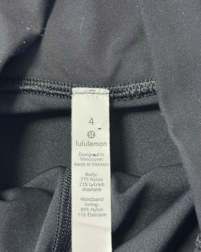 Lululemon Black High-Rise Performance Sports Shorts