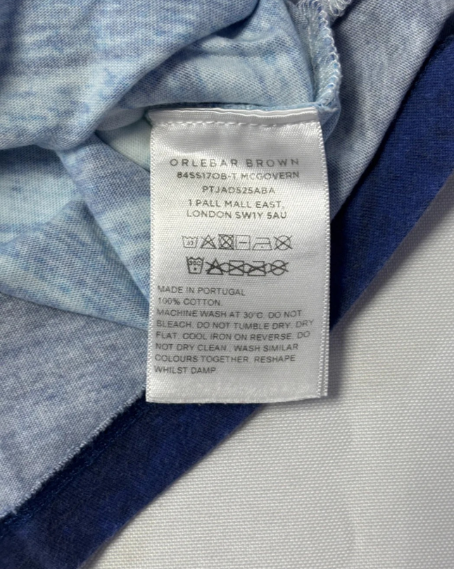 Orlebar Brown x Gerry McGovern White and Blue Printed T-Shirt