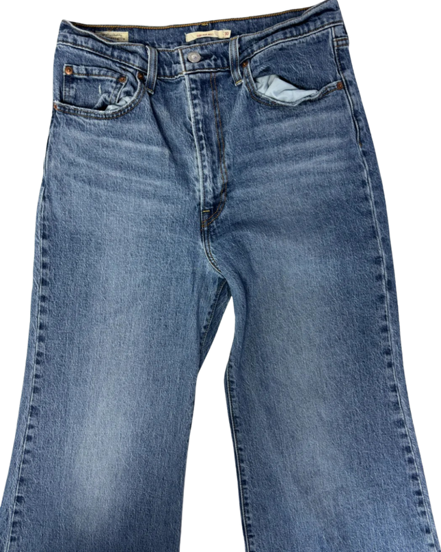 Levi's Premium Blue Ribcage Bell High-Rise Flared Jeans