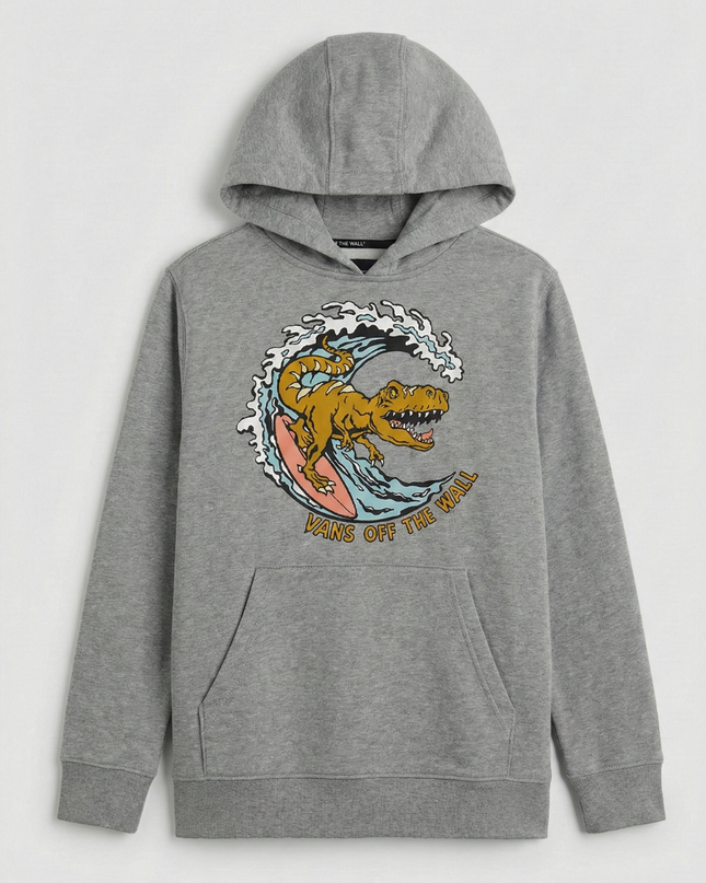 Vans Grey Surfing T-Rex Graphic Hoodie