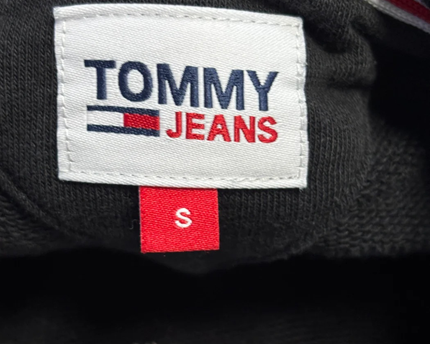 Tommy Jeans Black Cropped Logo Hoodie