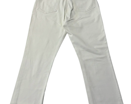 Zara White High-Rise Straight Leg Jeans