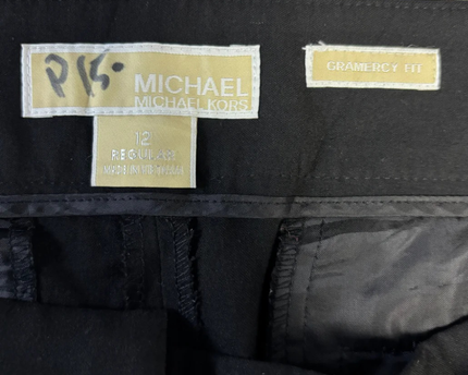 Michael Michael Kors Black Gramercy Fit Dress Pants