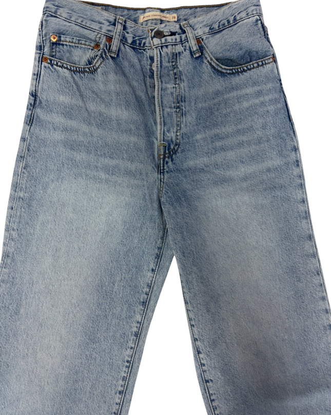 Levi's Blue Premium Ribcage Straight Ankle Jeans